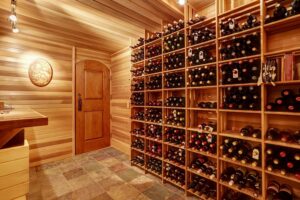 traditional wood wine cellars
