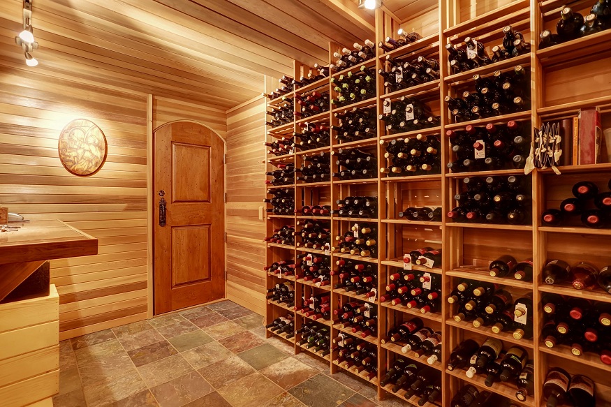 traditional wood wine cellars